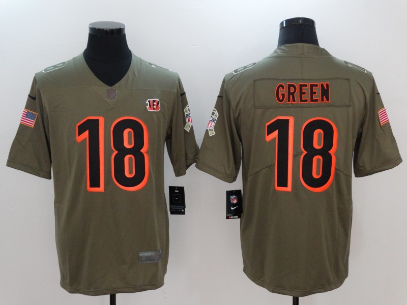 Men's Cincinnati Bengals A.J. Green #18 Brown Jersey Men's Cincinnati Bengals A.J. Green #18 Brown Jersey